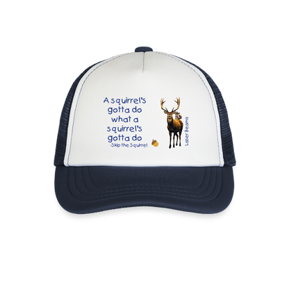 Kid's Trucker Cap - white/navy