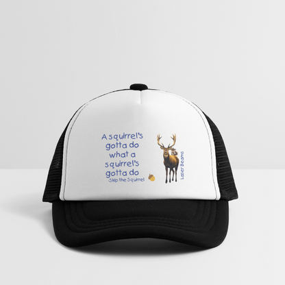 Kid's Trucker Cap - white/black