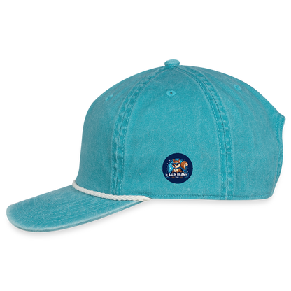 Vintage Washed Rope Cap - faded turquoise