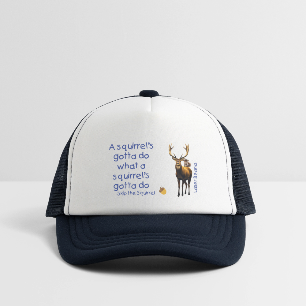 Kid's Trucker Cap - white/navy