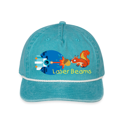 Vintage Washed Rope Cap - faded turquoise