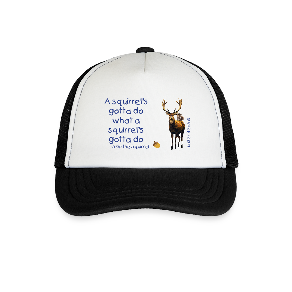 Kid's Trucker Cap - white/black