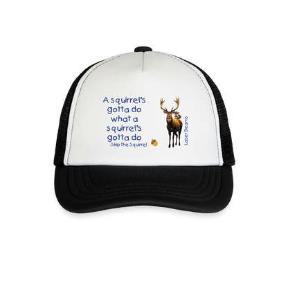 Kid's Trucker Cap - white/black